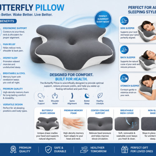 50% Off Butterfly-Shaped Ergonomic Support Pillow - Feel Fully Rested | COD + Free Delivery